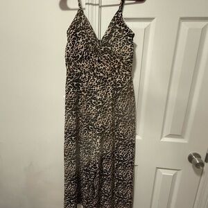 Crystal Doll Animal Print Maxi Dress